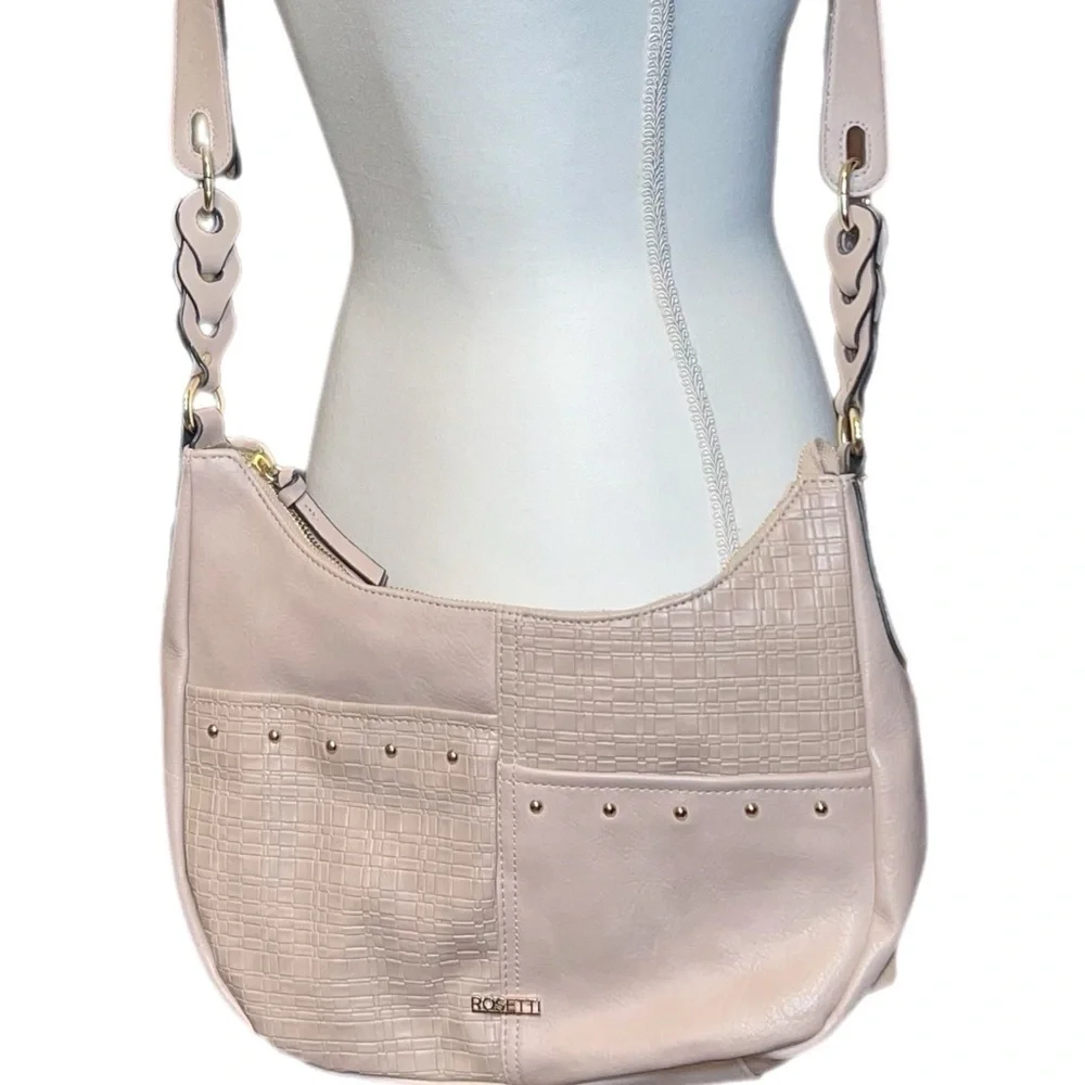 Rosetti Beige Hobo Bag Crossbody‎ Gold Detail NWOT